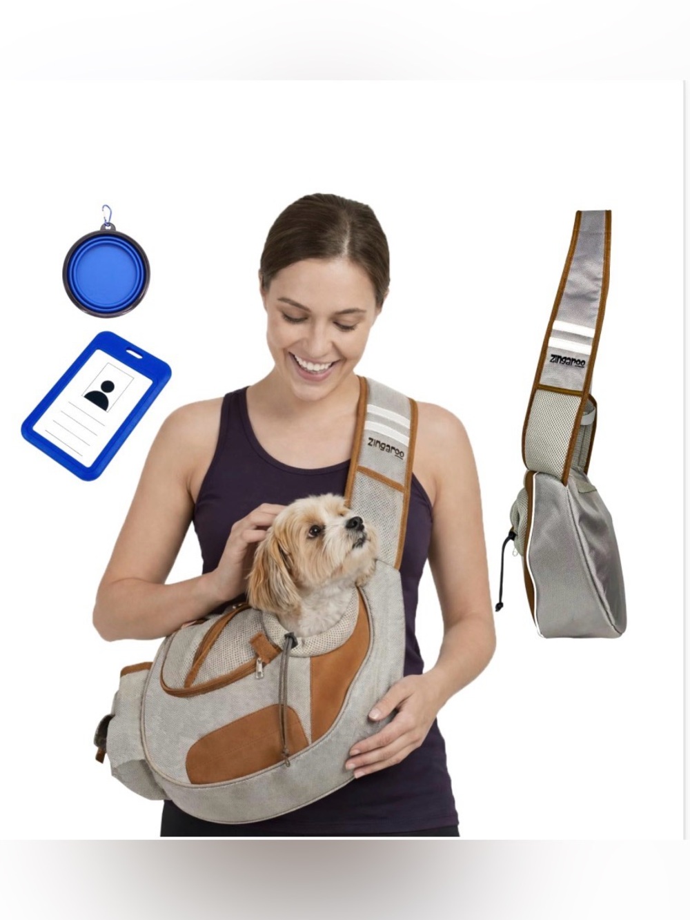 Dog Sling Carrier - Hands-Free Small Dog & Cat Carrier Bag